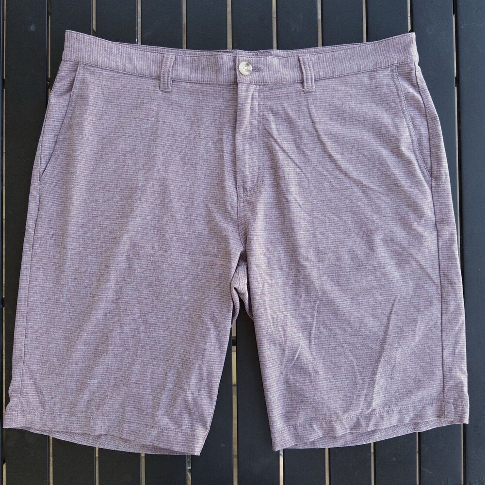 TravisMathew Men's Hybrid Shorts in Heathered Purple